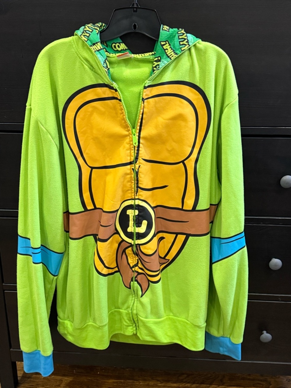 Nickelodeon Teenage Mutant Ninja Turtles Green & Yellow Fleece Zip Hoodie